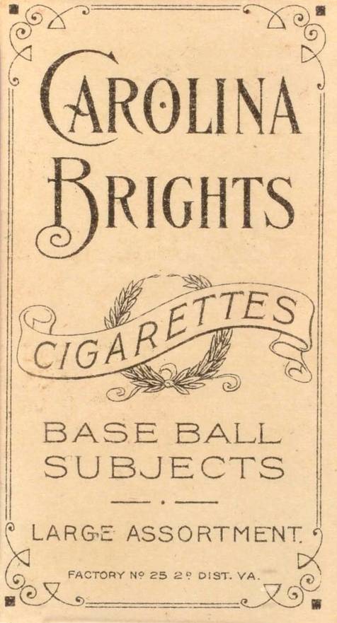 1909 White Borders Carolina Brights Chase, N.Y. Amer. #85 Baseball Card